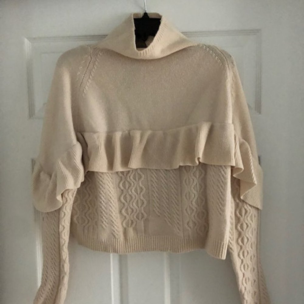 New NAADAM Women's Wool/Cashmere Sweater - Ivory - SMALL